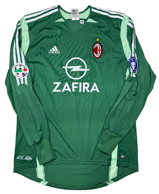 maglia calcio Dida AC Milan 2005 2006 Serie A Zafira Adidas portiere goalkeeper