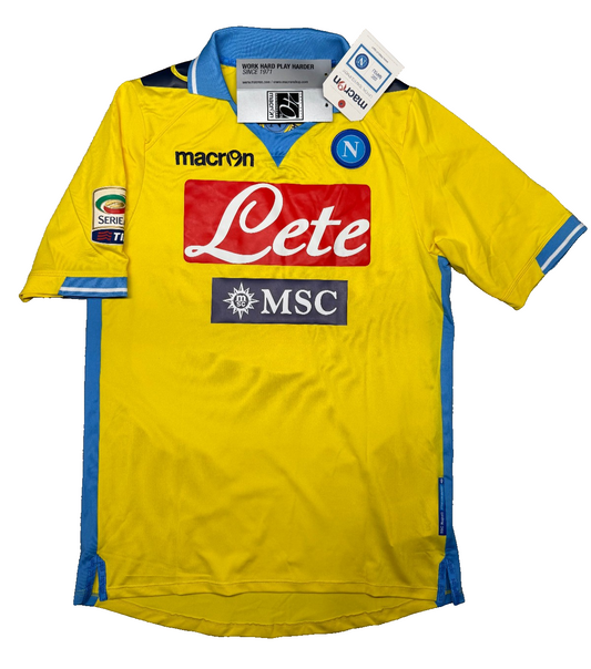 maglia calcio vintage Napoli Cavani home 2011 2012 shirt Jersey Macron L Lete