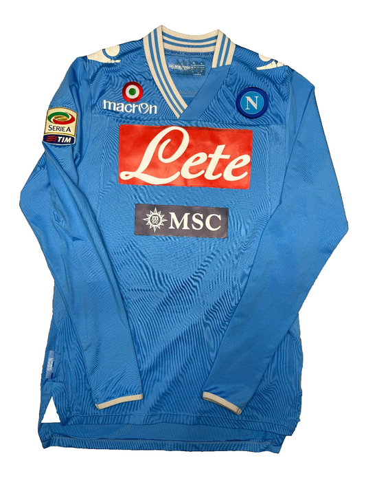 maglia calcio vintage Napoli Cavani home 2012 2013 shirt Jersey Macron L Lete