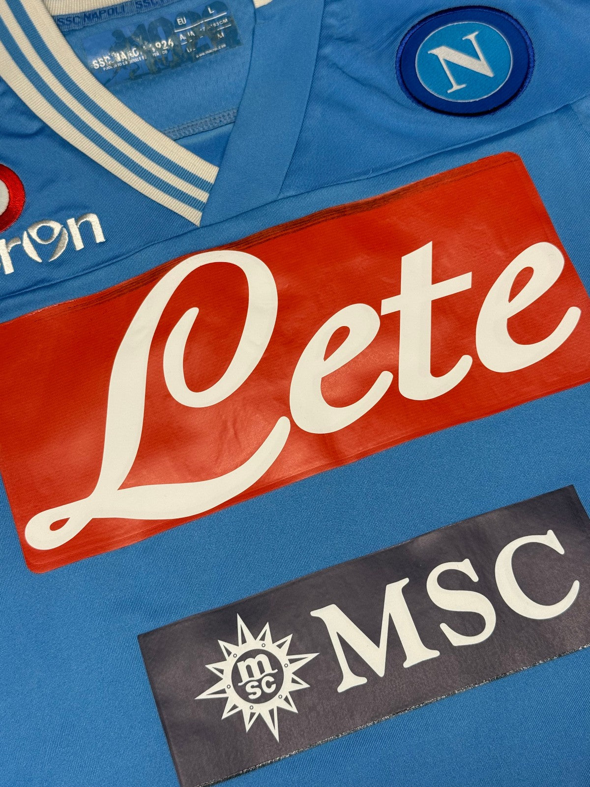 maglia calcio vintage Napoli Cavani home 2012 2013 shirt Jersey Macron L Lete