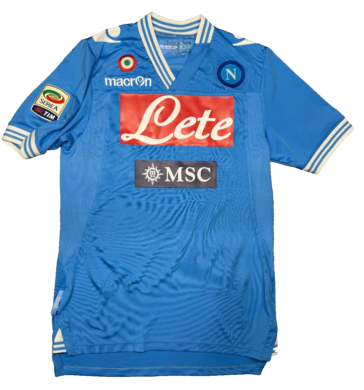maglia calcio vintage Napoli Cavani home 2012 2013 shirt Jersey Macron L Lete