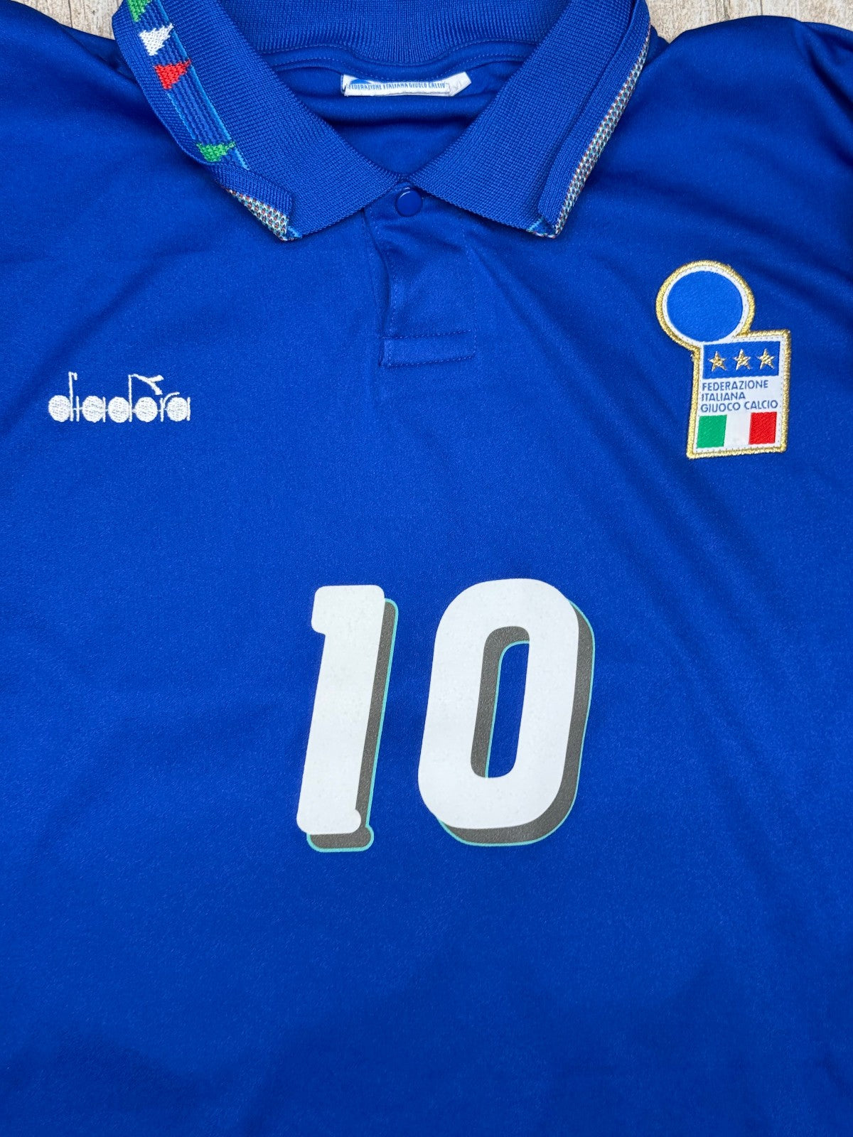 maglia calcio vintage Italia World Cup 1994 Roberto Baggio Fan version XL