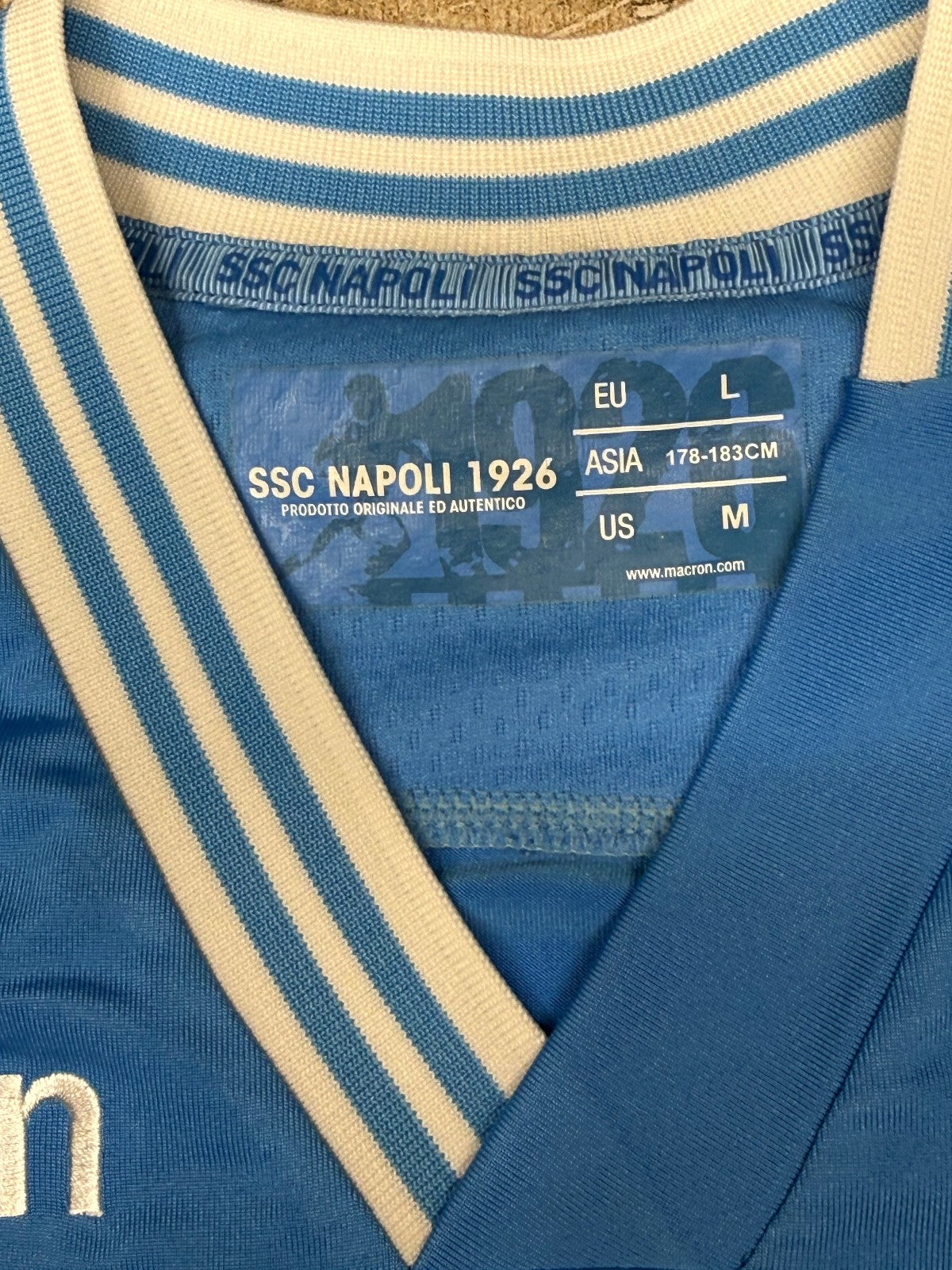 maglia calcio vintage Napoli Cavani home 2012 2013 shirt Jersey Macron L Lete