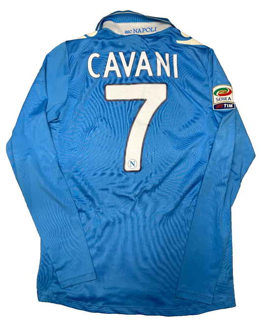 maglia calcio vintage Napoli Cavani home 2011 2012 shirt Jersey Macron XL Lete