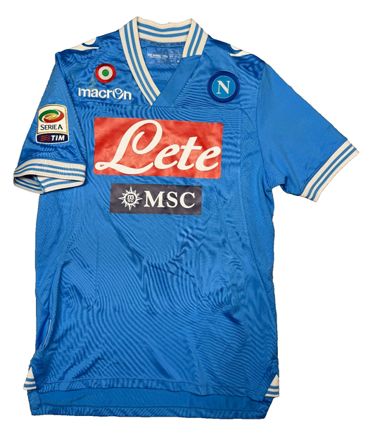 maglia calcio vintage Napoli Cavani home 2012 2013 shirt Jersey Macron L Lete