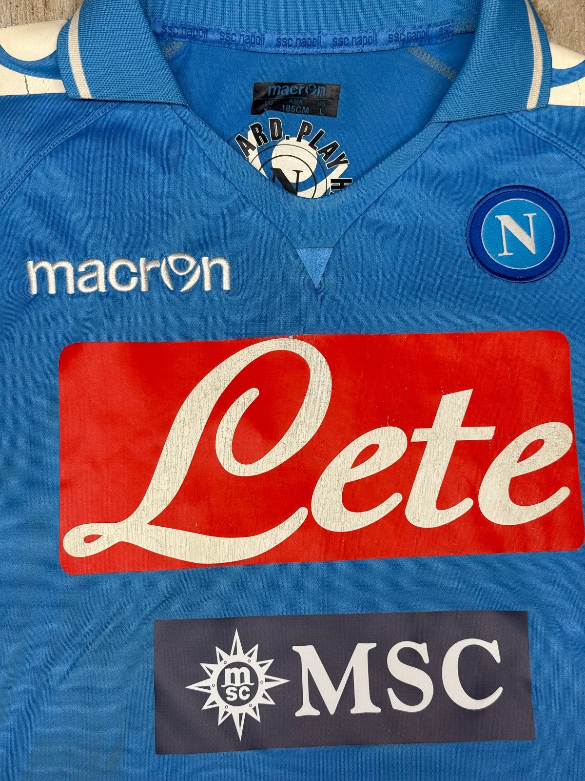 maglia calcio vintage Napoli Cavani home 2011 2012 shirt Jersey Macron XL Lete