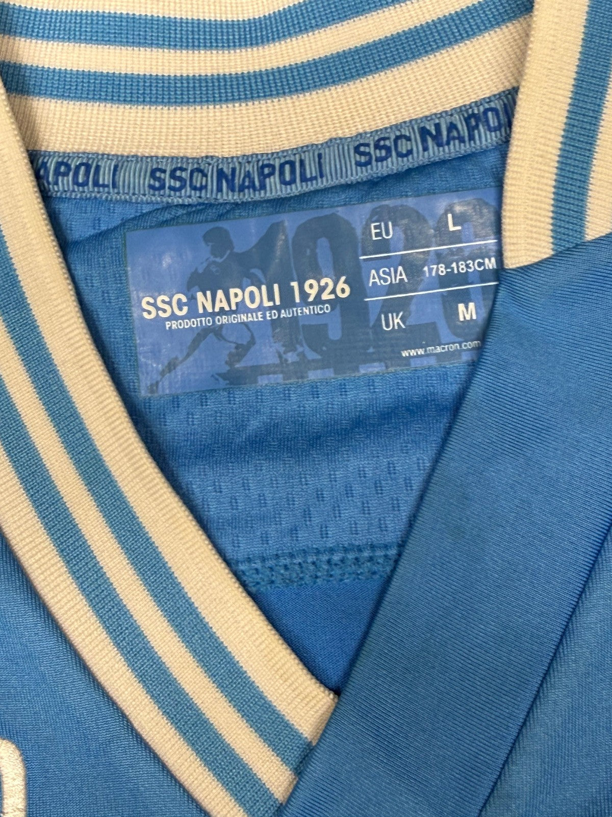 maglia calcio vintage Napoli Cavani home 2012 2013 shirt Jersey Macron L Lete