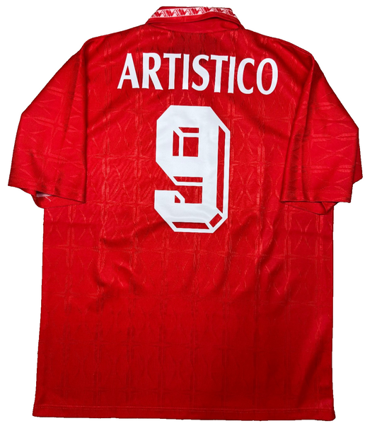 maglia calcio vintage ANCONA Serie B Artistico #9 1995 1996 home VIRMA XL