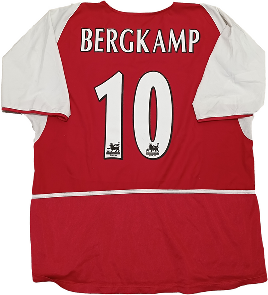 maglia Arsenal vintage BERGKAMP Nike 2002 2003 Invicibles O2 XL Highbury Premier
