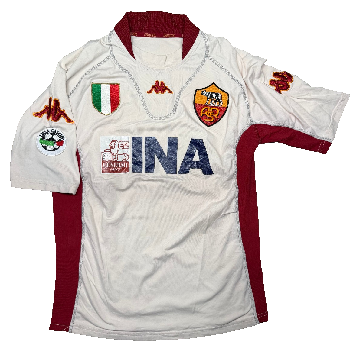 maglia calcio vintage AS Roma TOTTI 2001 2002 Kappa Ina ASSITALIA scudetto M
