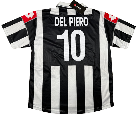 Maglia calcio vintage Juventus DEL PIERO 2000 2001 TELE+ home *BNWT* LOTTO