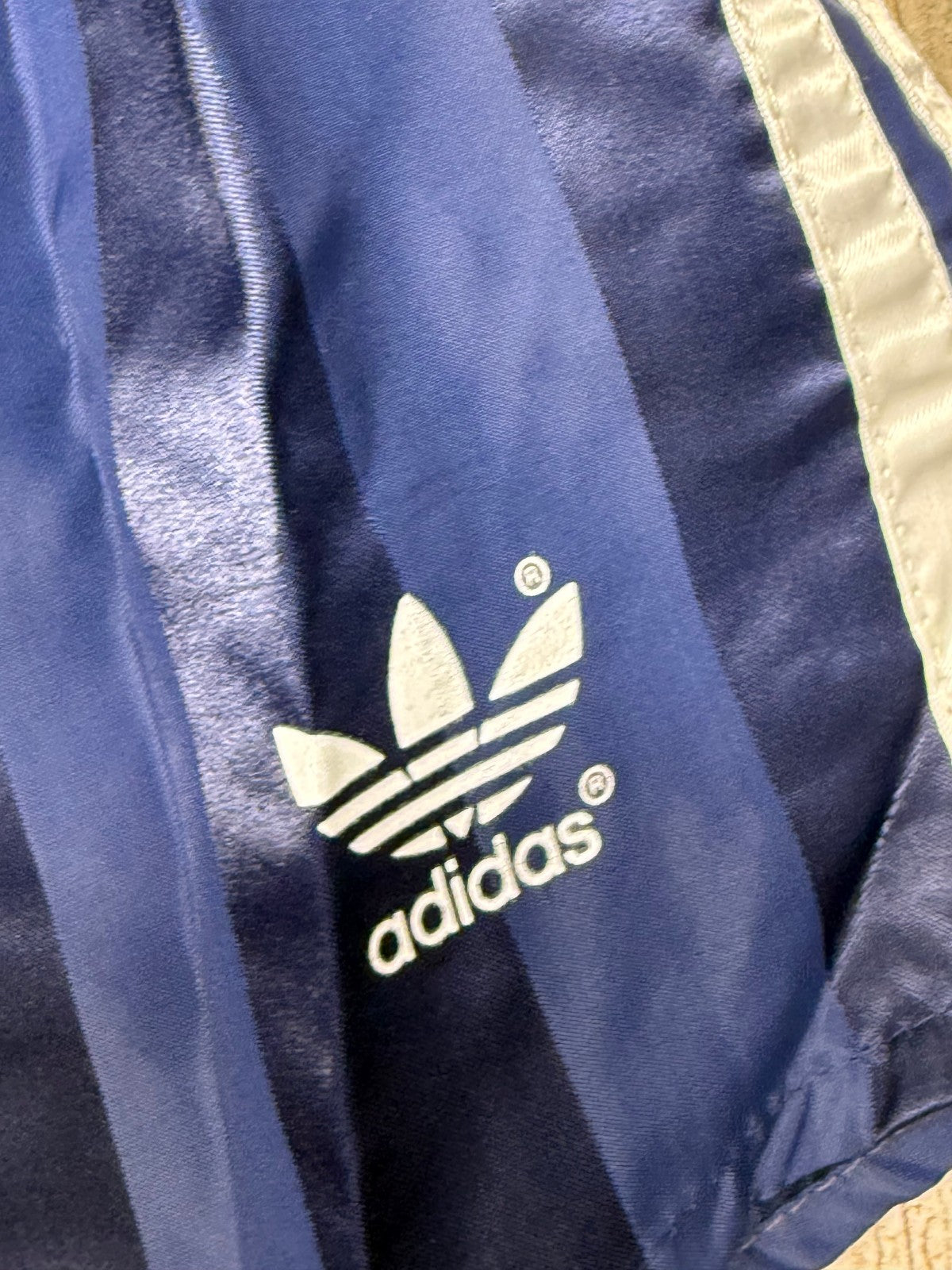 adidas ventex glanz shiny silky nylon vintage SHORTS Hose 70er NEU