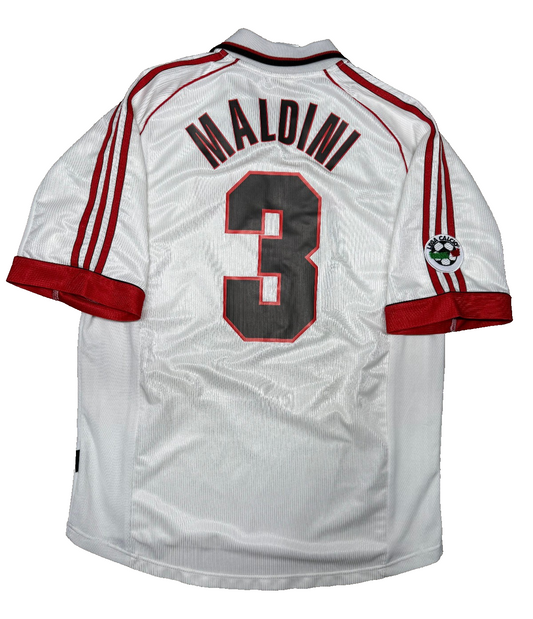 Maglia calcio vintage Maldini shirt AC Milan Opel 1998 1999 Adidas away