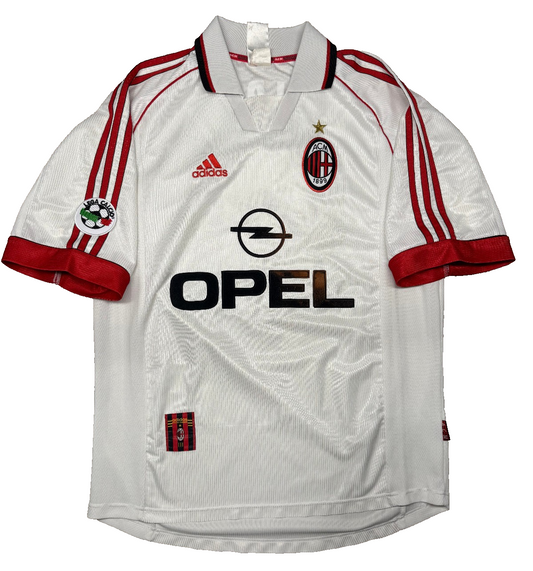 Maglia calcio vintage Maldini shirt AC Milan Opel 1998 1999 Adidas away