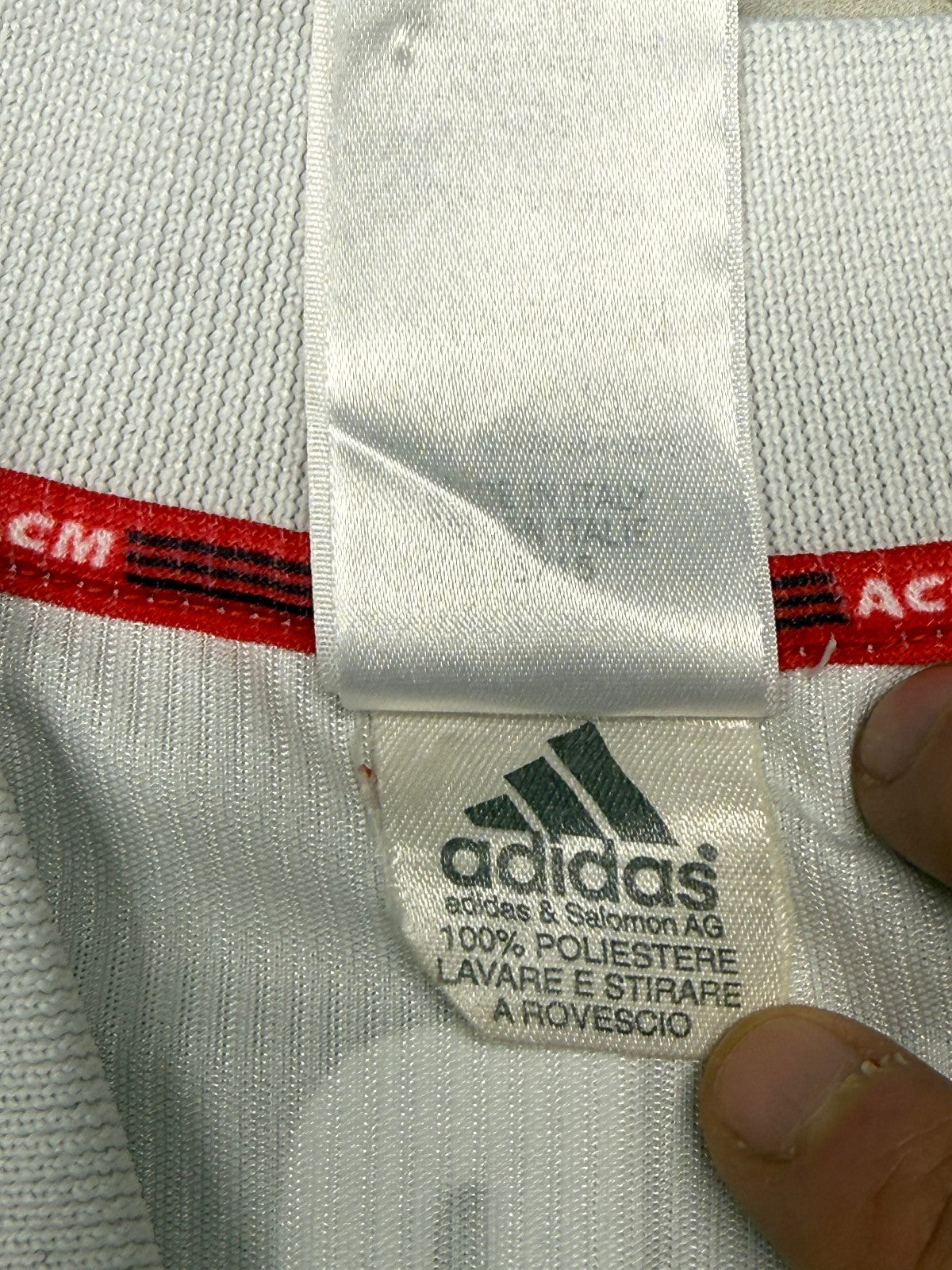 Maglia calcio vintage Maldini shirt AC Milan Opel 1998 1999 Adidas away