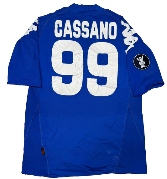 maglia calcio vintage Sampdoria CASSANO player issue 2008-09 XXL Kappa UEFA SIGN