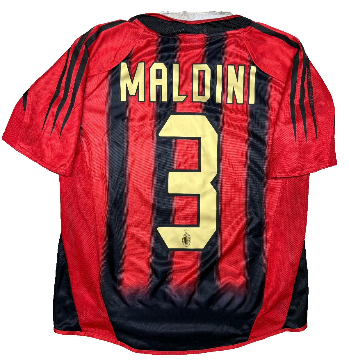 maglia calcio vintage AC Milan Maldini Adidas 2004 2005 Opel Climacool XS
