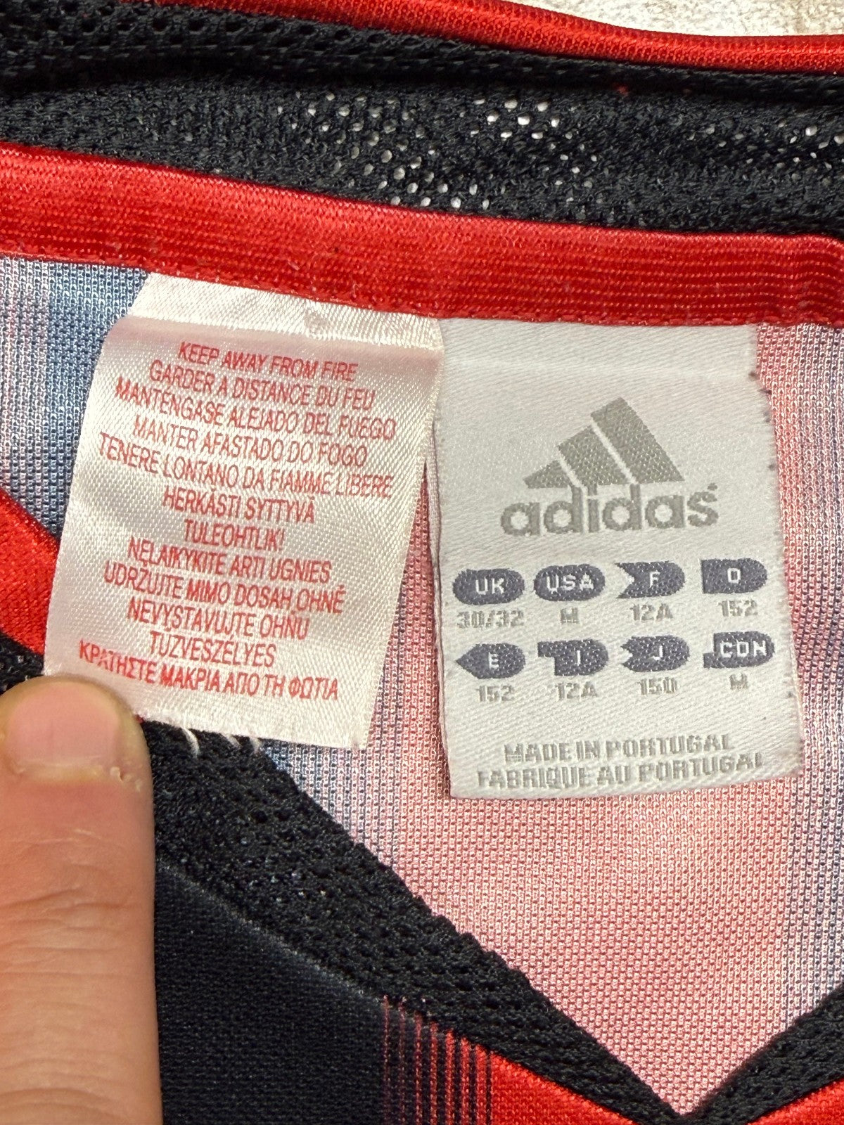 maglia calcio vintage AC Milan Maldini Adidas 2004 2005 Opel Climacool XS