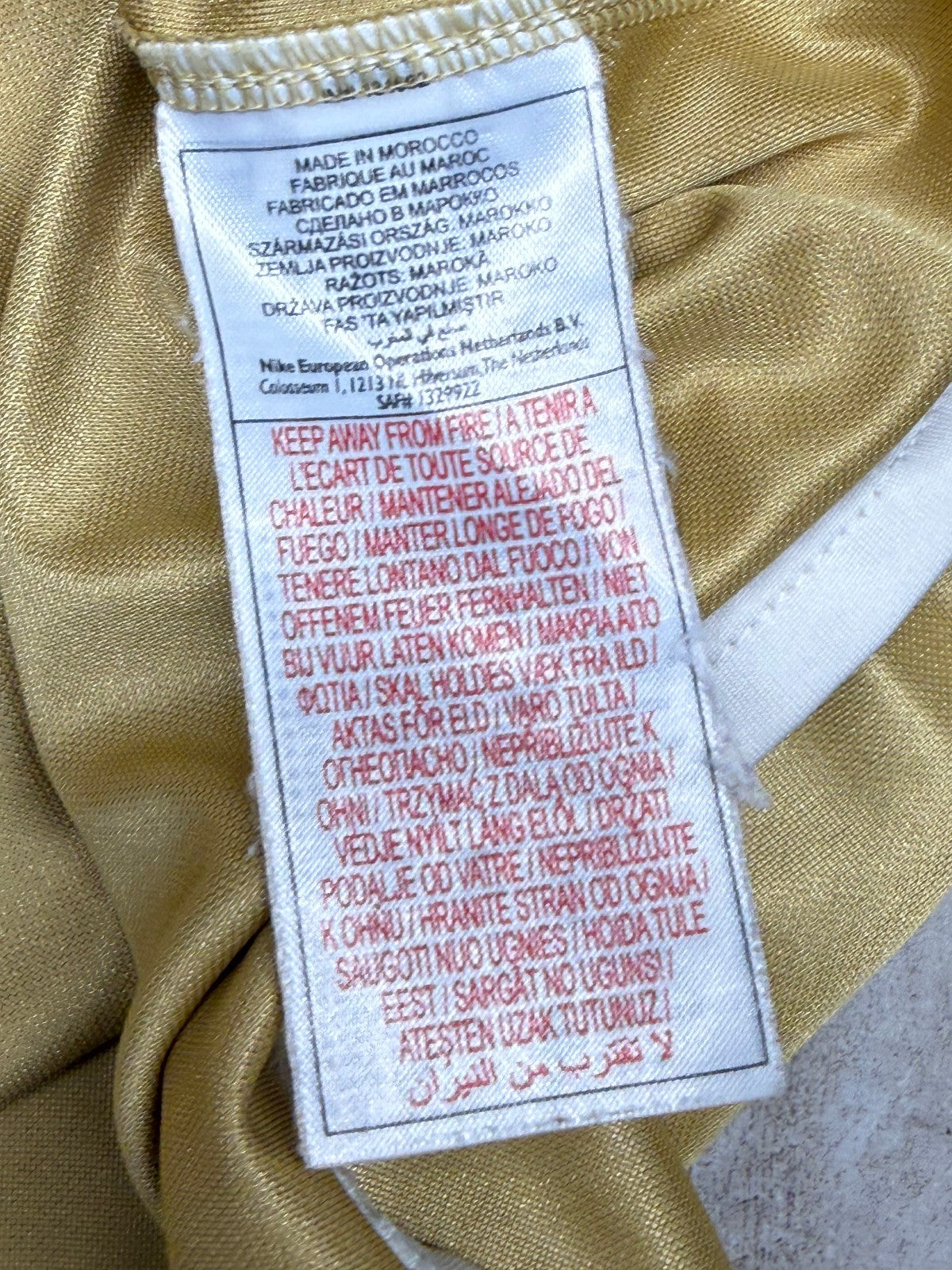 maglia calcio vintage Juventus Del Piero Champions League 2008 away oro XL