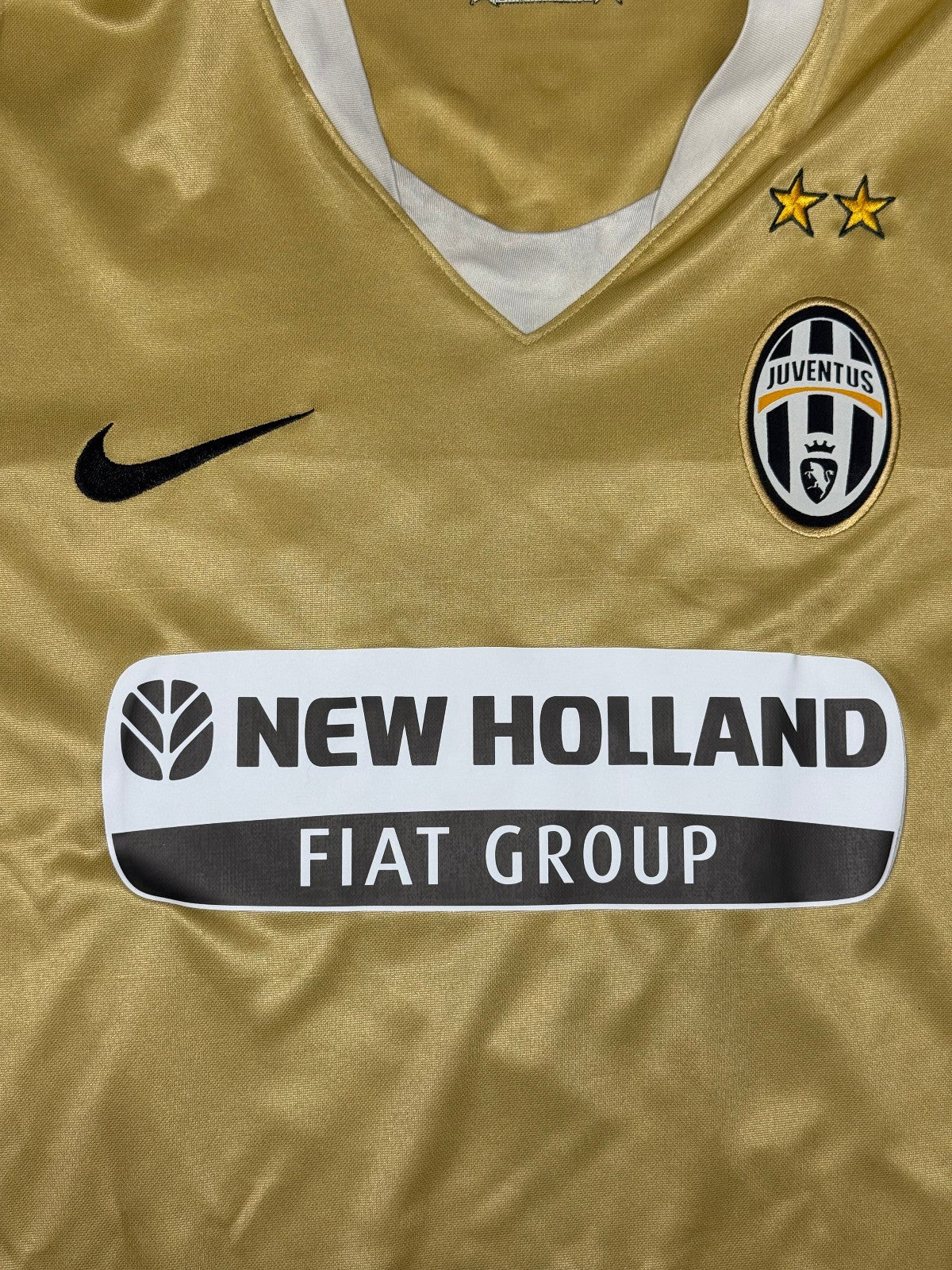 maglia calcio vintage Juventus Del Piero Champions League 2008 away oro XL