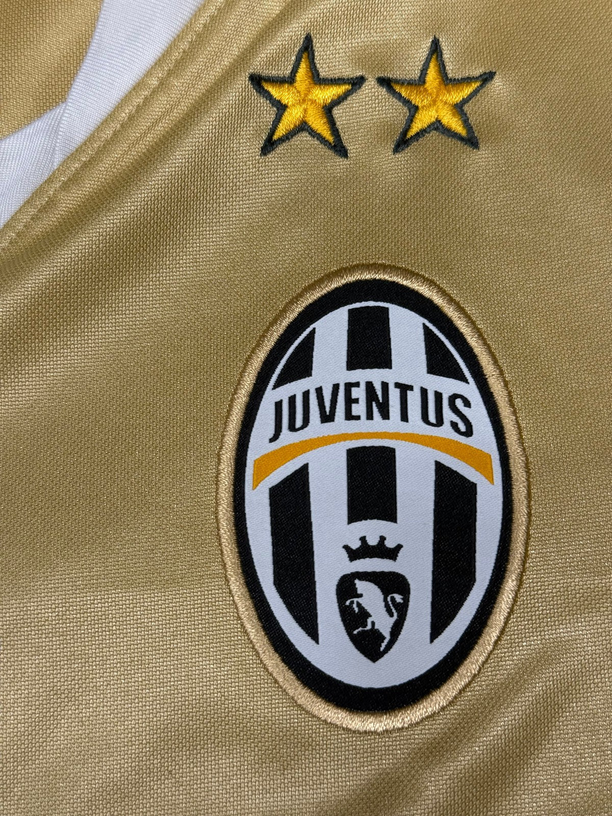 maglia calcio vintage Juventus Del Piero Champions League 2008 away oro XL
