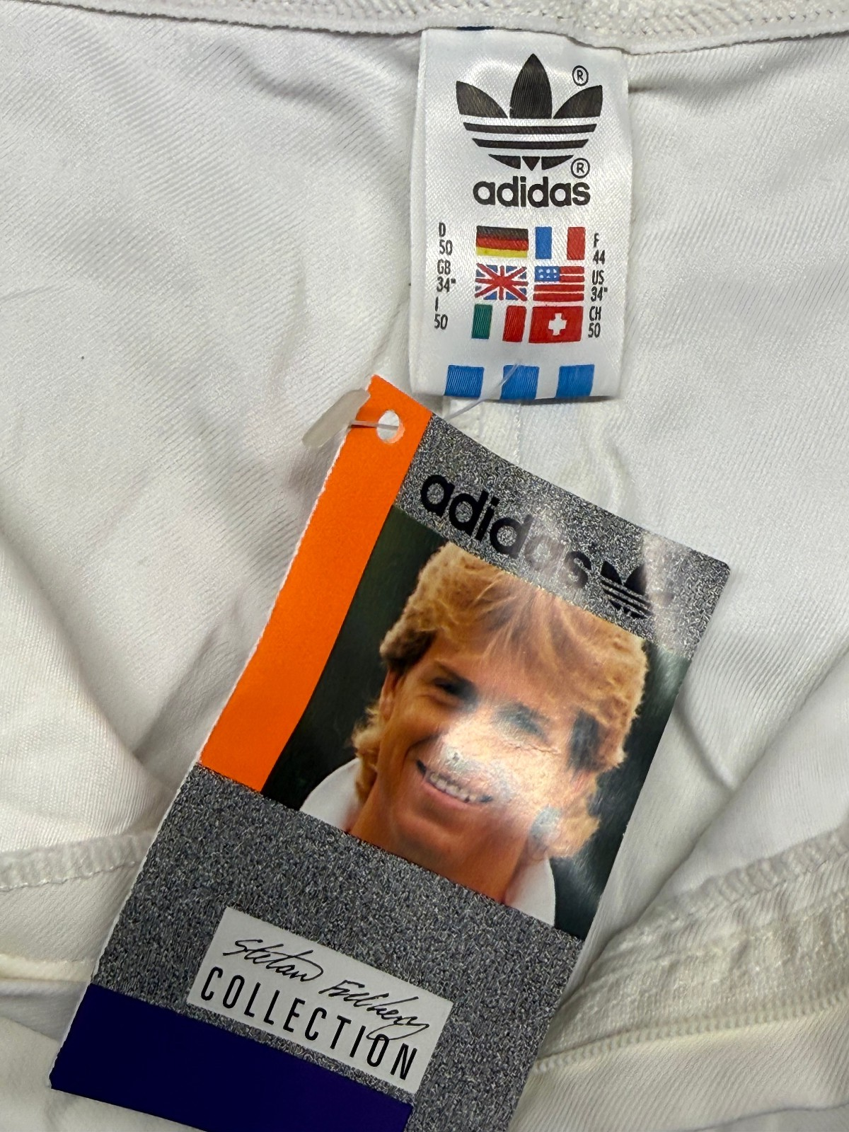 vintage Tennis shorts ADIDAS Stefan EDBERG 1988 50 *NEW* deadstock