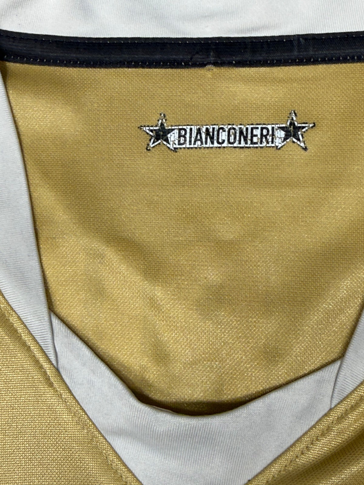 maglia calcio vintage Juventus Del Piero Champions League 2008 away oro XL