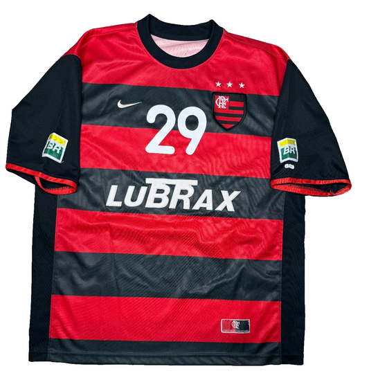 maglia calcio vintage camiseta Flamengo Adriano Nike 2000-01 Petrobras Lubrax