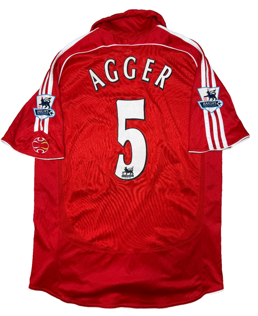 maglia shirt liverpool Gerrard Adidas 2007 2008 carlsberg home AGGER M