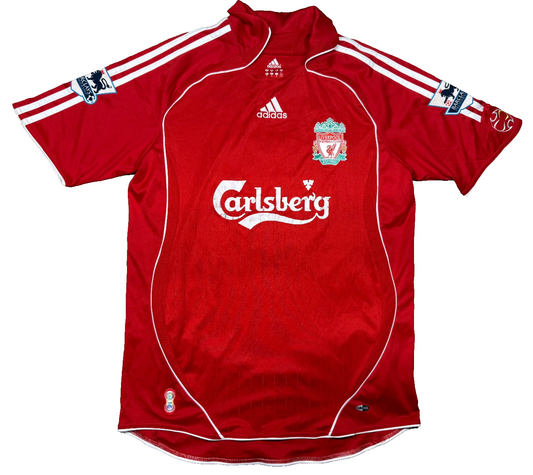 maglia shirt liverpool Gerrard Adidas 2007 2008 carlsberg home AGGER M