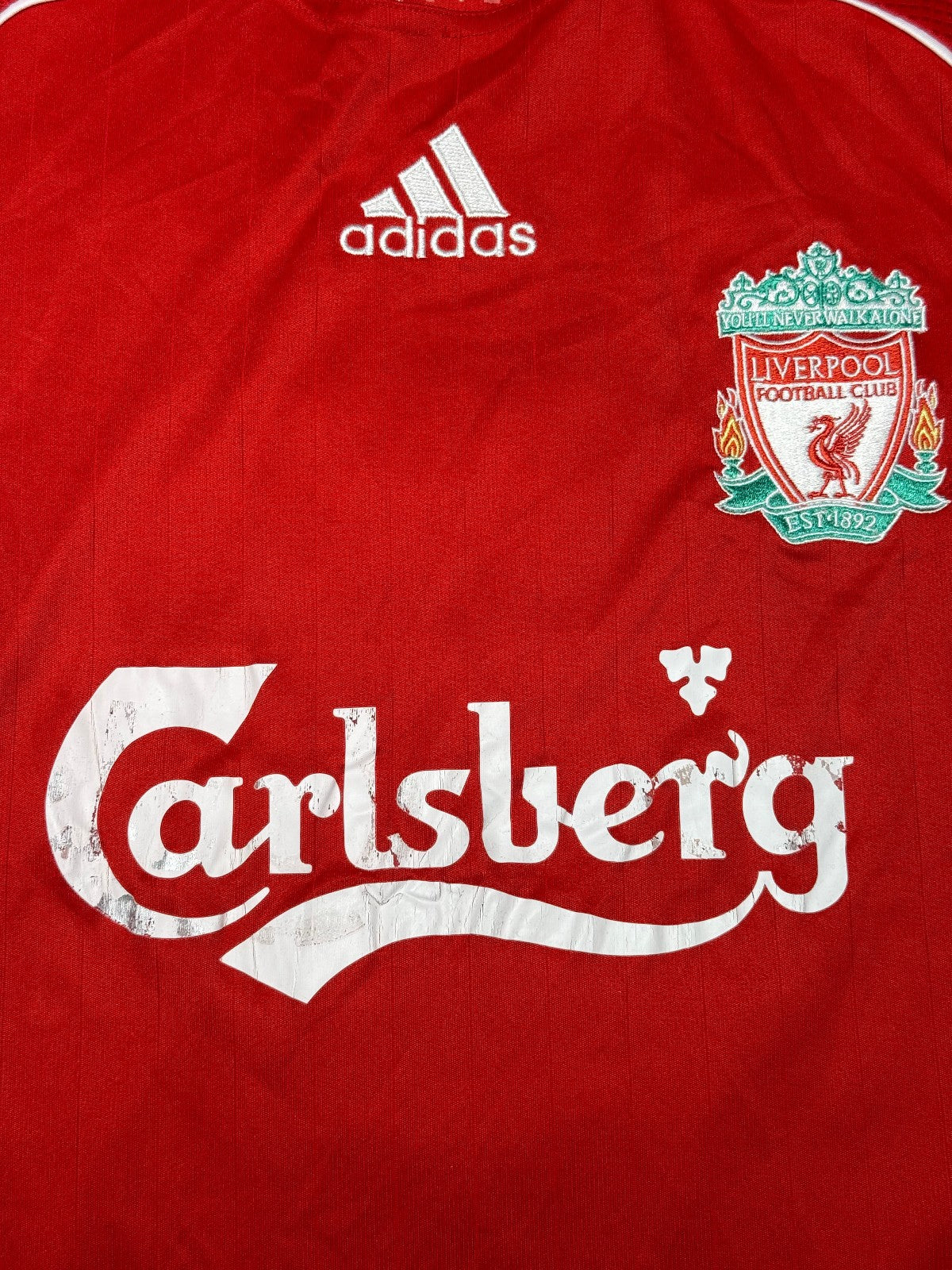 maglia shirt liverpool Gerrard Adidas 2007 2008 carlsberg home AGGER M