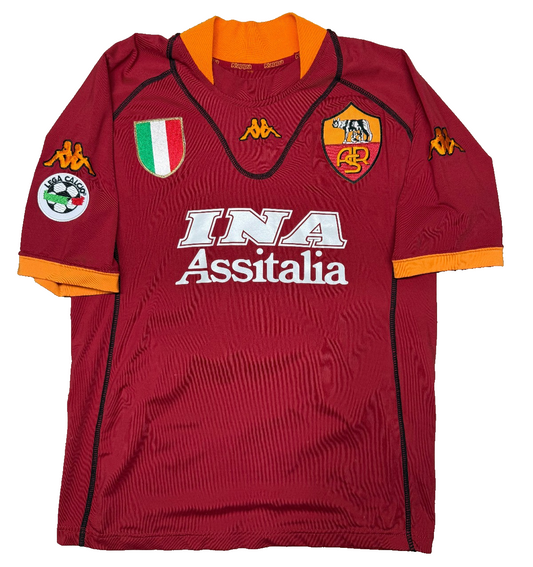 maglia calcio vintage AS Roma TOTTI 2001 2002 KAPPA Ina ASSITALIA scudetto S