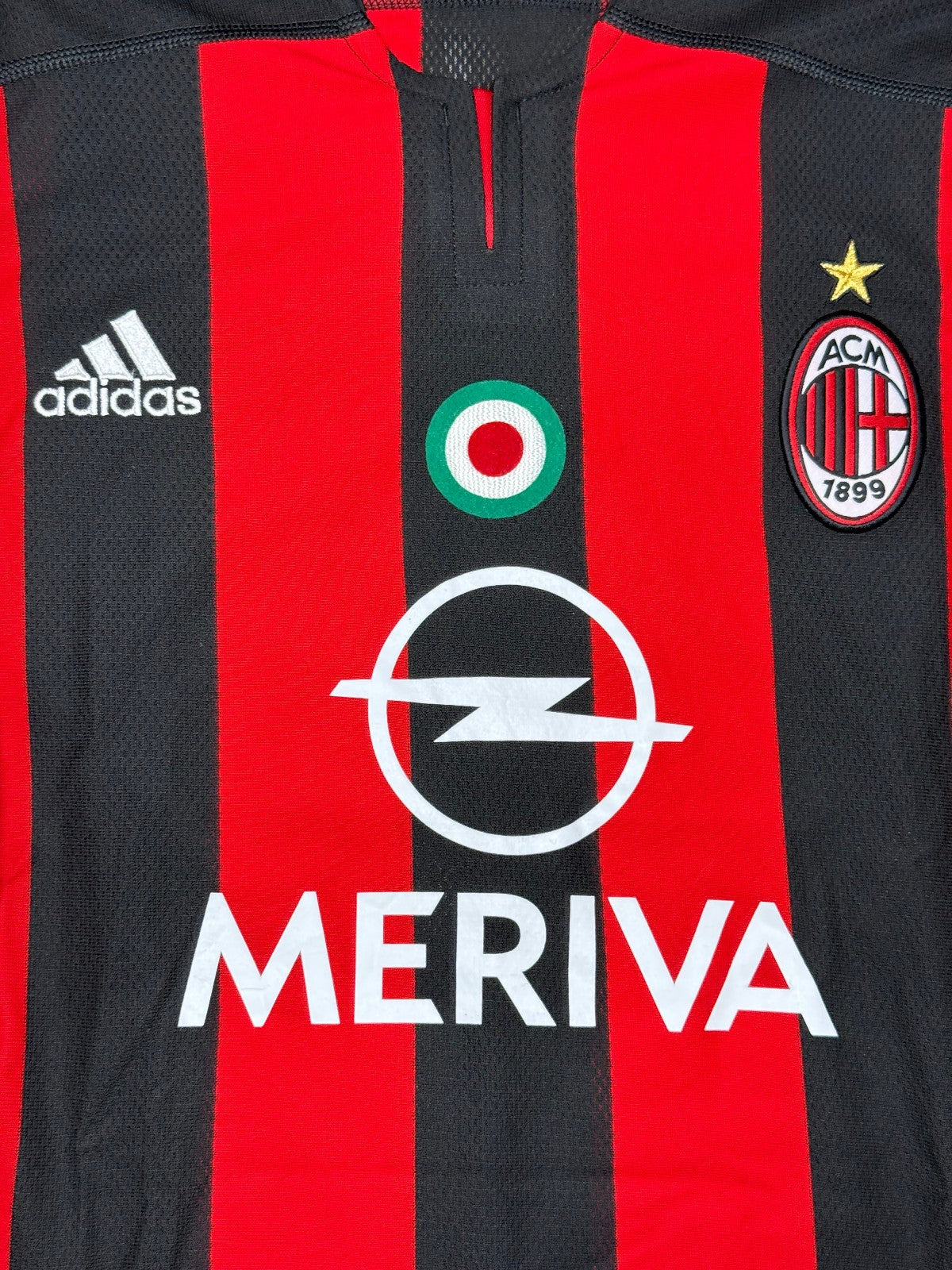 maglia calcio vintage AC Milan KAKA Adidas 2003 2004 MERIVA Climalite