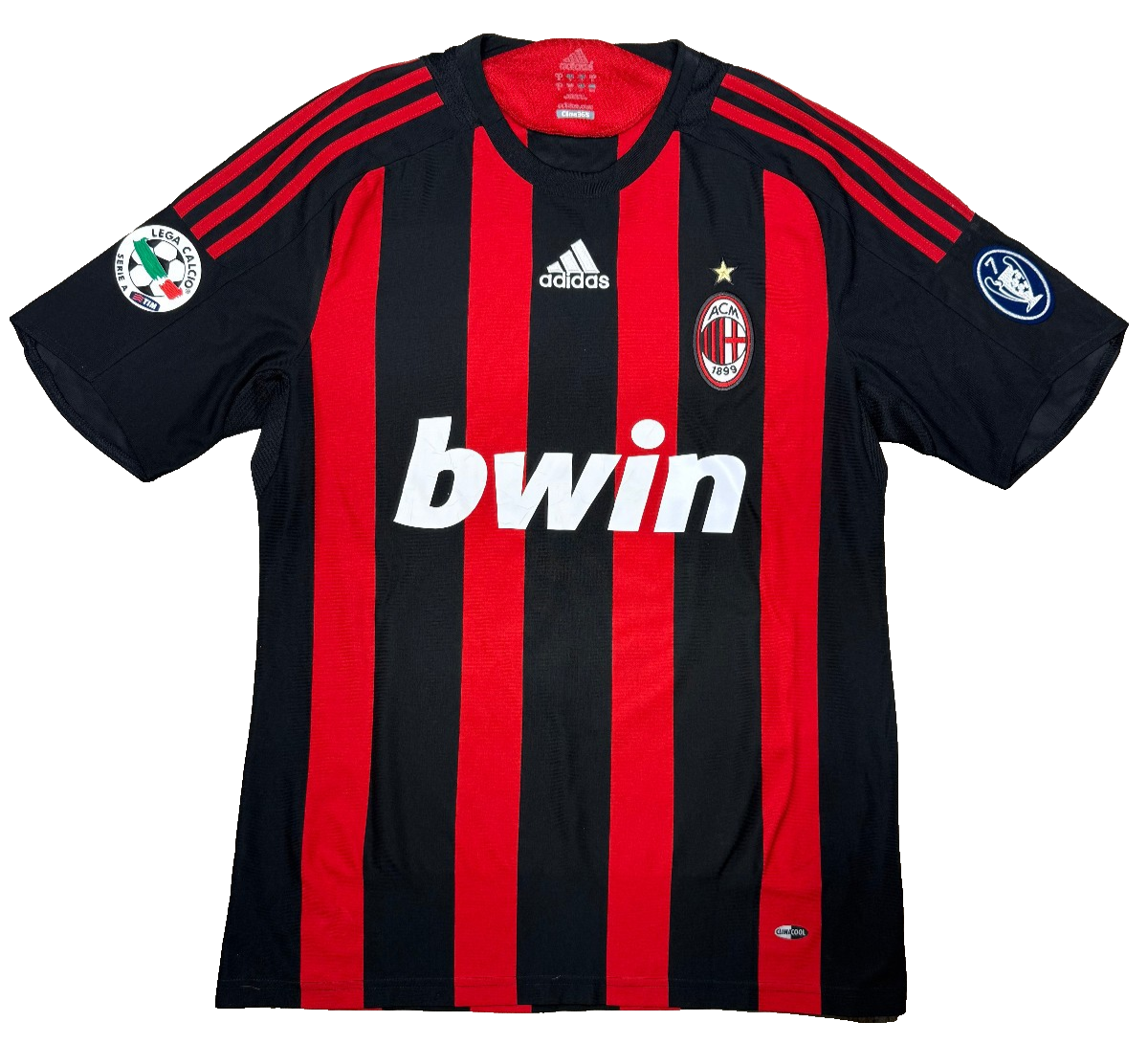 maglia calcio vintage AC Milan Gattuso 2007 2008 Bwin Adidas Climacool M