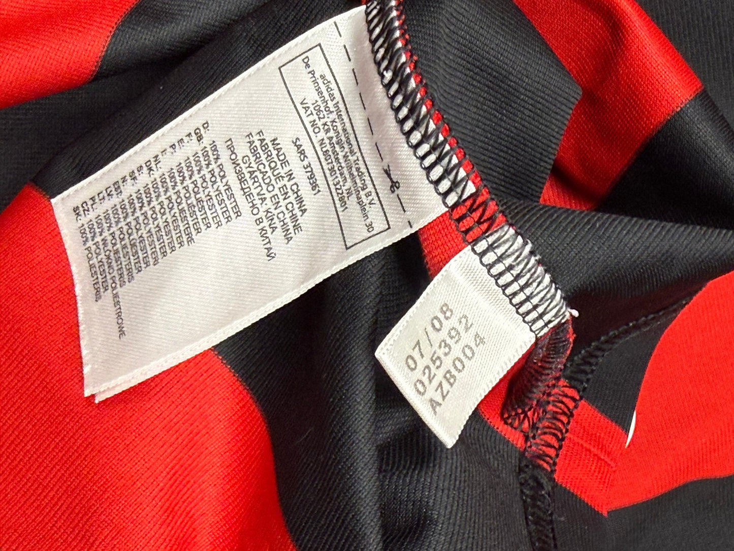 maglia calcio vintage AC Milan Gattuso 2007 2008 Bwin Adidas Climacool M