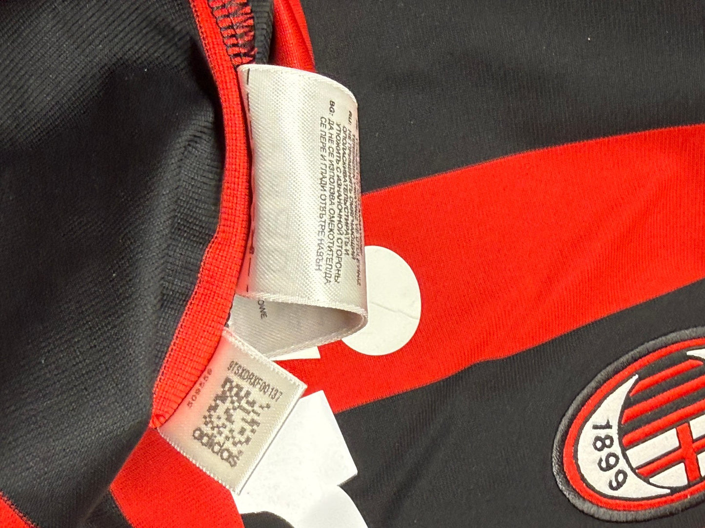 maglia calcio vintage AC Milan Gattuso 2007 2008 Bwin Adidas Climacool M