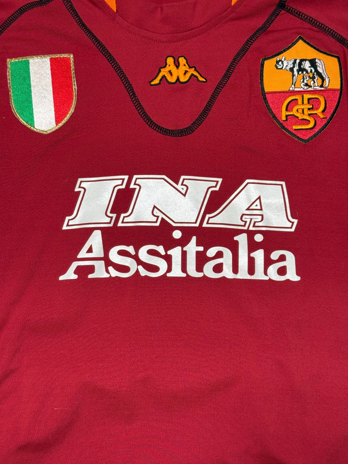 maglia calcio vintage AS Roma TOTTI 2001 2002 KAPPA Ina ASSITALIA scudetto S