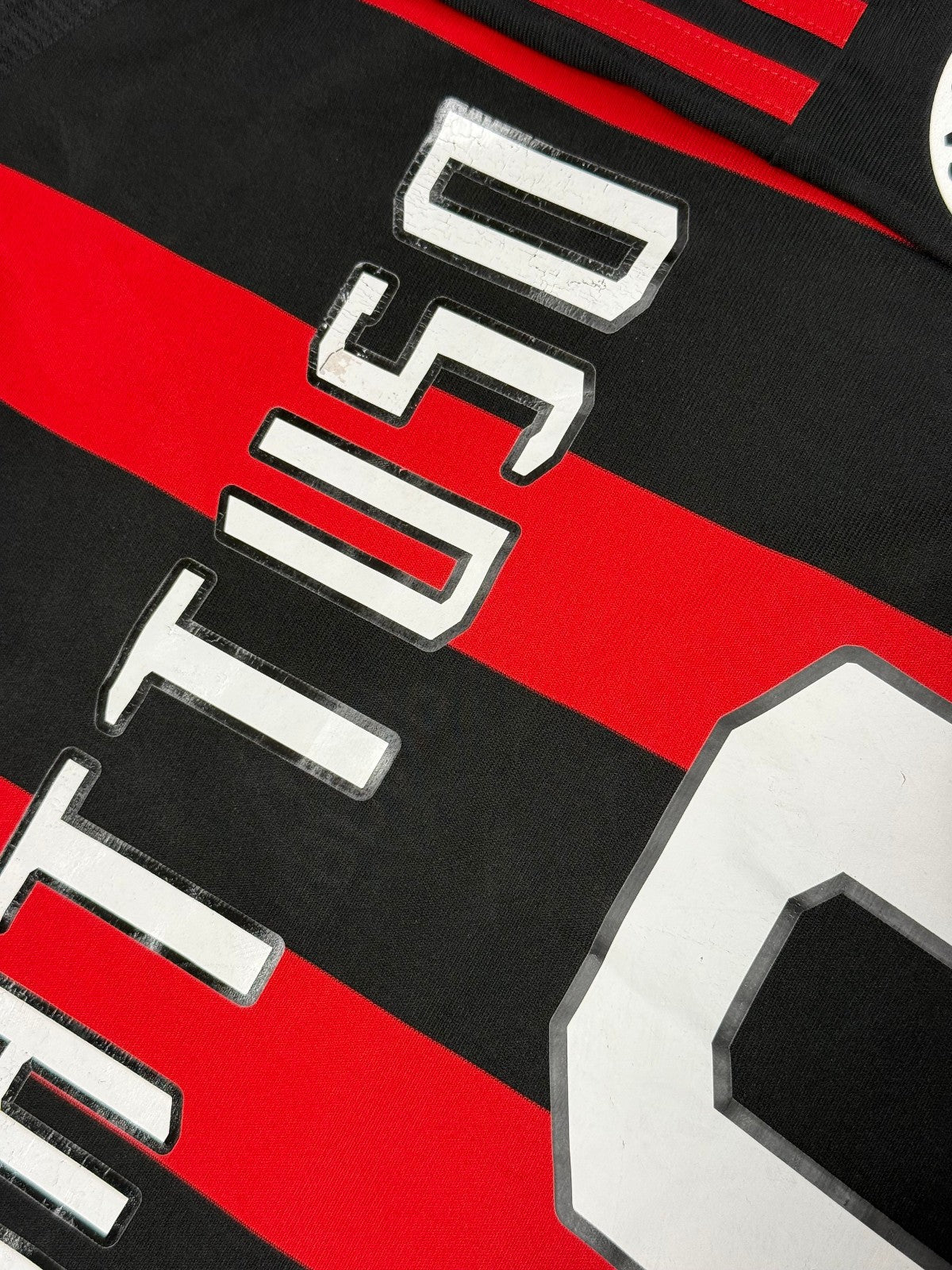 maglia calcio vintage AC Milan Gattuso 2007 2008 Bwin Adidas Climacool M