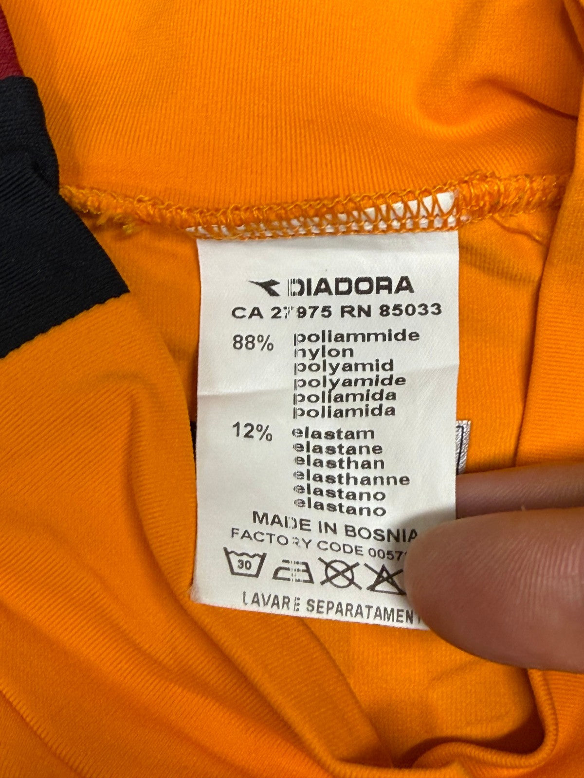 maglia calcio vintage AS Roma De Rossi #4 Mazda Diadora 2004 2005 M