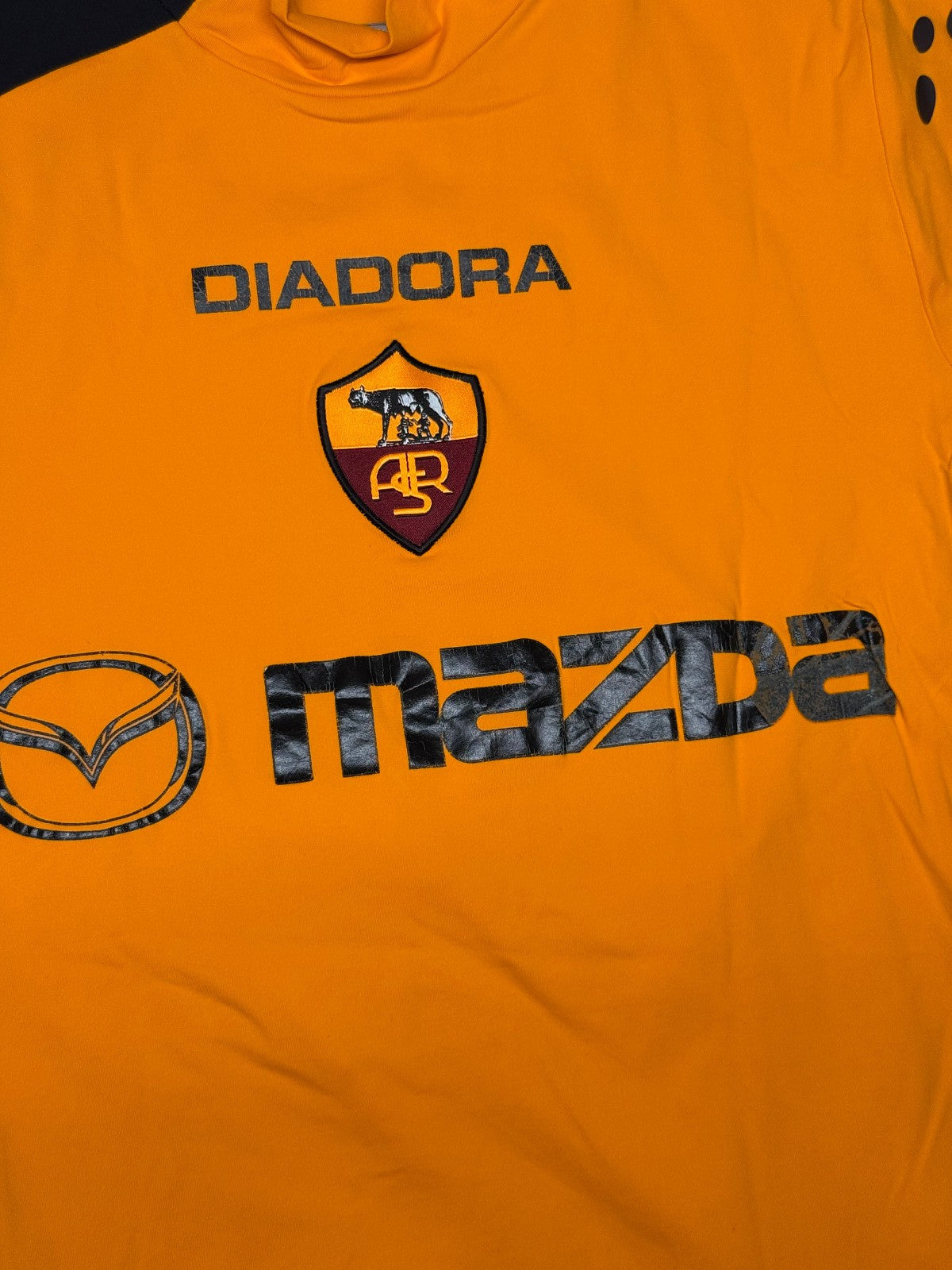 maglia calcio vintage AS Roma De Rossi #4 Mazda Diadora 2004 2005 M