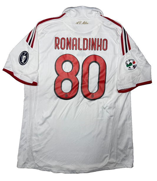 maglia calcio vintage AC Milan 2009 2010 RONALDINHO #80 XL Bwin Serie A