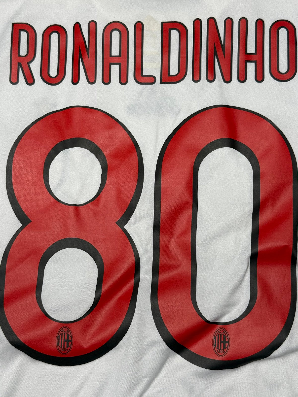 maglia calcio vintage AC Milan 2009 2010 RONALDINHO #80 XL Bwin Serie A