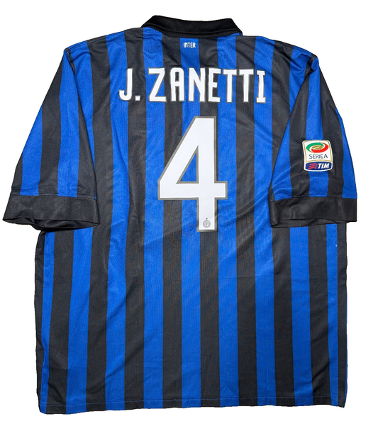Maglia calcio vintage Inter Zanetti Pirelli Nike 2011 2012 XXL shirt jersey