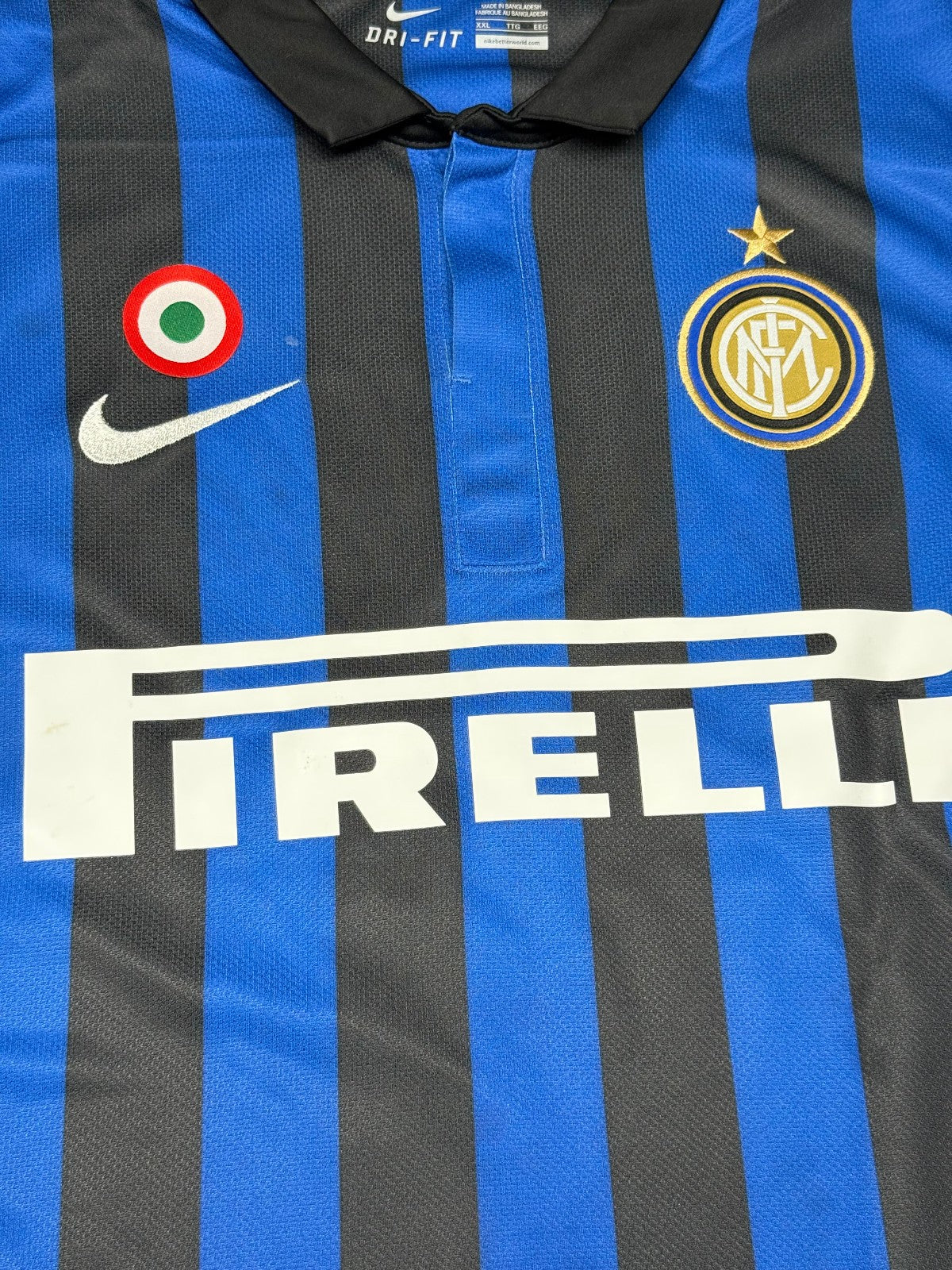 Maglia calcio vintage Inter Zanetti Pirelli Nike 2011 2012 XXL shirt jersey