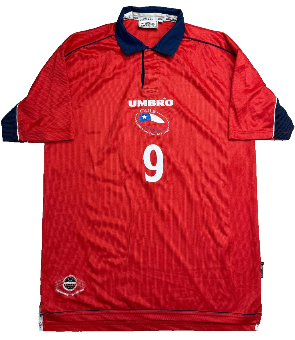 maglia calcio vintage Chile ZAMORANO Umbro 1999 2000 home Copa America L