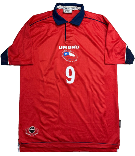 maglia calcio vintage Chile ZAMORANO Umbro 1999 2000 home Copa America L