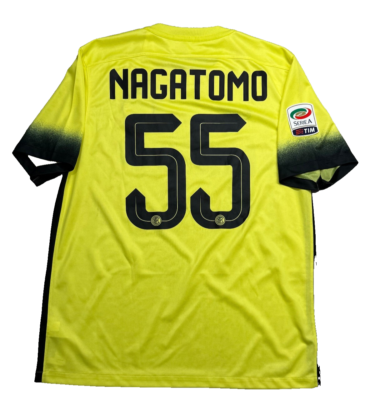 Maglia calcio vintage Inter NAGATOMO L Pirelli Nike 2015 2016 shirt jersey
