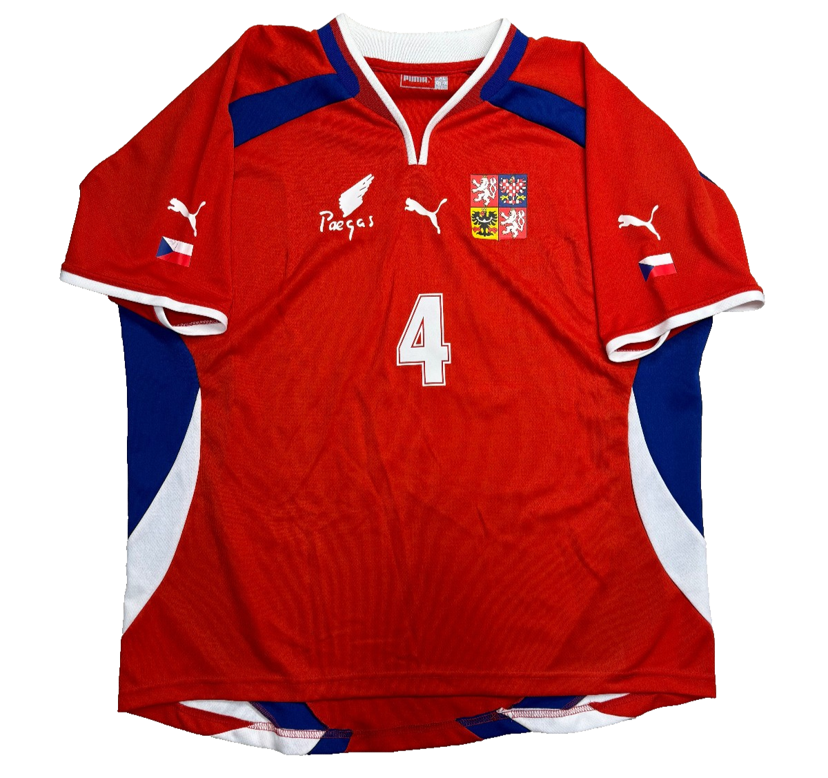 maglia Czech Republic Euro 2000 NEDVED Puma XL vintage shirt NO THAI
