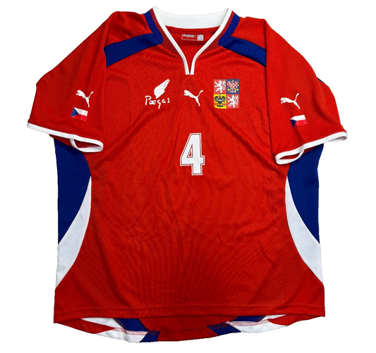 maglia Czech Republic Euro 2000 NEDVED Puma XL vintage shirt NO THAI