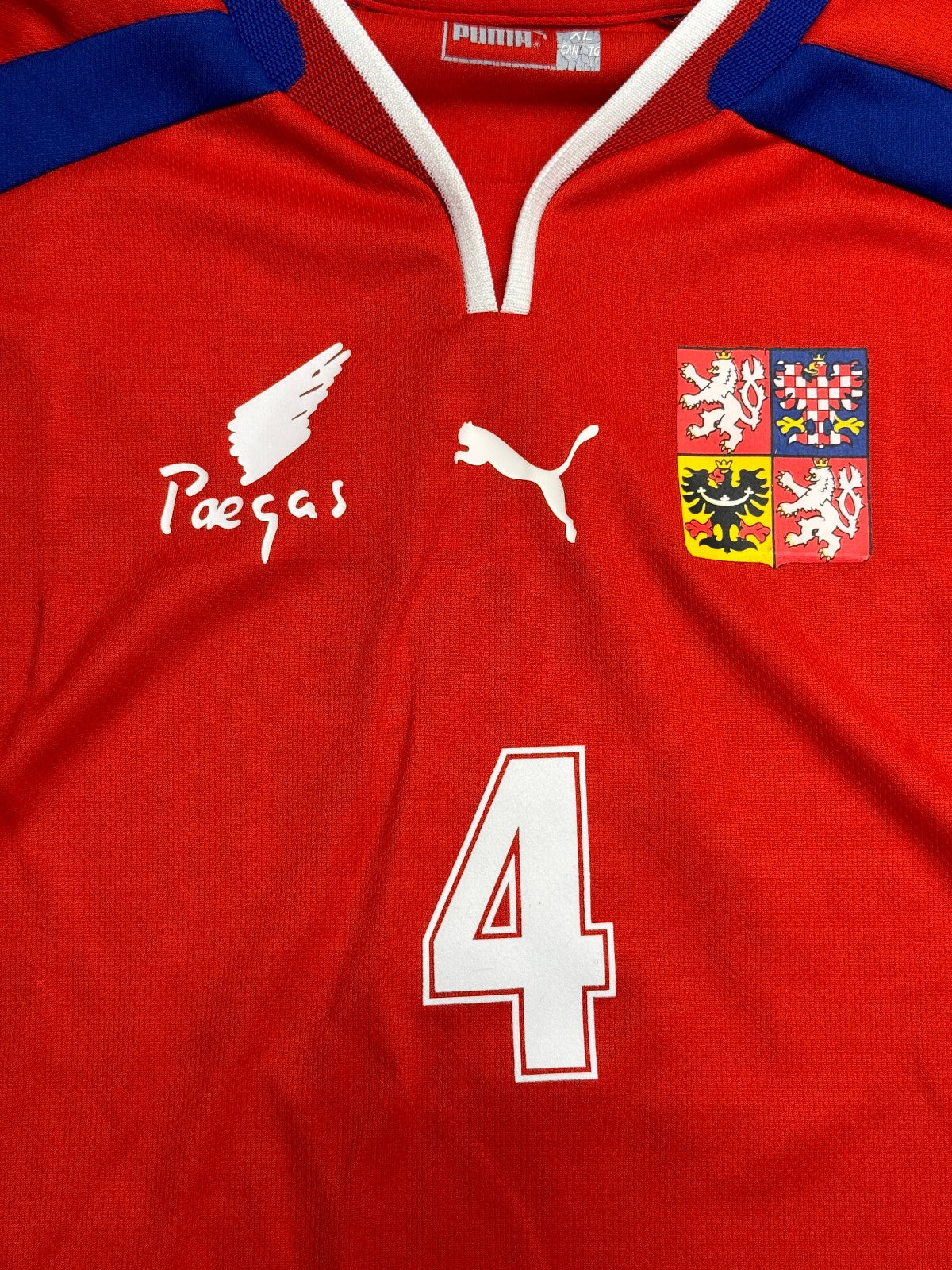 maglia Czech Republic Euro 2000 NEDVED Puma XL vintage shirt NO THAI